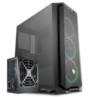 KIT FONTE COUGAR VTE 500W + GABINETE PICHAU GAMING GADIT X RGB | R$600