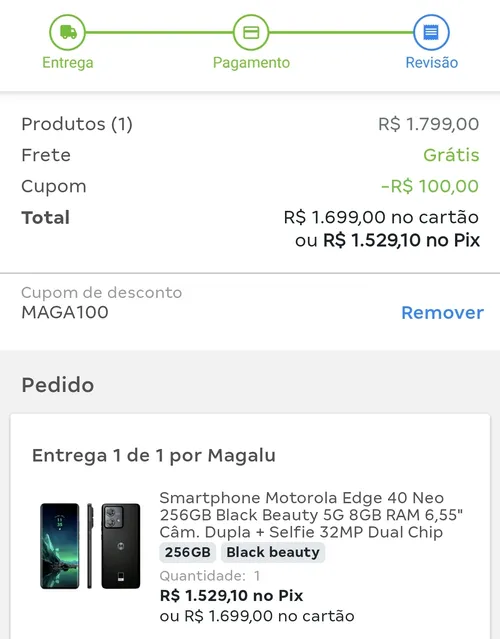 Imagem na descrição da promoção