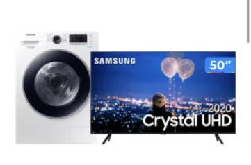 Lava e Seca Samsung 11kg WD11M4453J 12 Programas - de Lavagem Branca + Smart TV Crystal UHD 4K LED