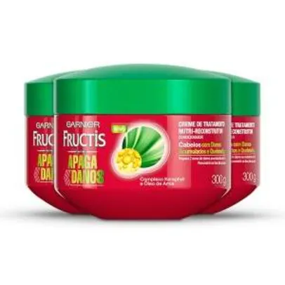 [Netfarma] Kit Creme de Tratamento Garnier Fructis Apaga Danos (3 unidades de 300g) - R$18