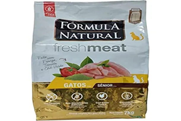 Ração Fórmula Natural grain free FreshMeat Sênior para Gatos Sabor Frango 7kg