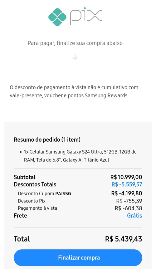 Imagem na descrição da promoção