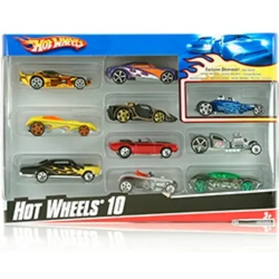 Hot Wheels Pacote de 10 Carros Sortidos - Mattel
