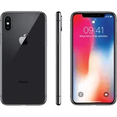 iPhone X Cinza Espacial 64GB Tela 5.8" IOS 11 4G Wi-Fi Câmera 12MP - Apple | R$4165