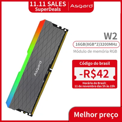 (11.11) Memória RAM Asgard Loki 3200MHz 2x8GB