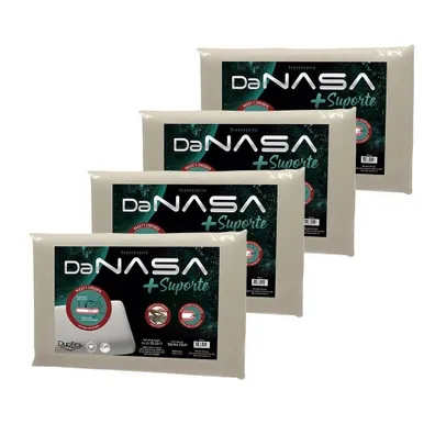 Kit 4 Travesseiros Nasa 3D Viscoelástico com mais Suporte Duoflex