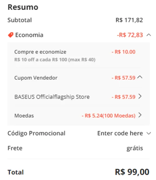 Imagem na descrição da promoção