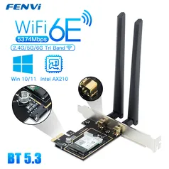 [Conta nova R$72] Placa Wifi Fenvi 6e (Banda tripla) e Bluetooth 5.3