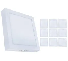 Kit 10 Painel Plafon Led 18w Quadrado Sobrepor Branco Frio R$158