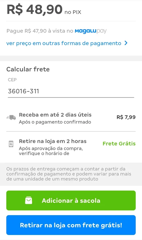 Imagem na descrição da promoção