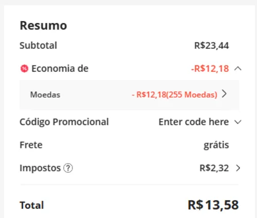 Imagem na descrição da promoção