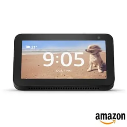 Smart Speaker Amazon com Tela 5.5" e Alexa Preto - ECHO SHOW 5