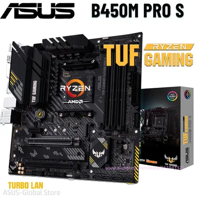 Placa mãe Amd Ryzen Asus TUF Gaming B450M PRO S Placa Mãe Pcie 3.0 