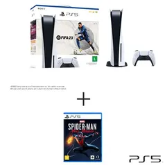 Console Playstation 5 Sony (Com leitor de Disco) + Jogo FIFA 23 (Digital) - PS5 + Jogo Marvel's Spid