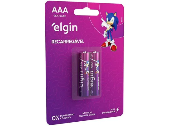 Pilha Recarregável AAA  - Elgin 1,2V 900mAh