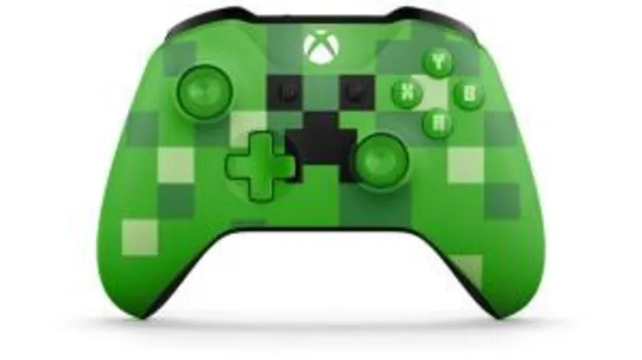 Controle sem Fio Xbox One Edição Especial Minecraft Creeper - R$259