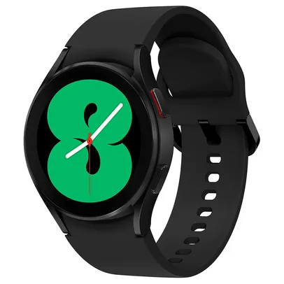 Smartwatch Samsung Galaxy Watch4 BT 40mm Preto Tela Super AMOLED de 1.2", Bluetooth, Wi-Fi, GPS, NFC e Sensor de Frequência Cardíaca Óptica