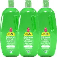 Leve 3 e Pague 2 Shampoos Johnson's Baby Cabelos Claros 750ml  - R$34,80