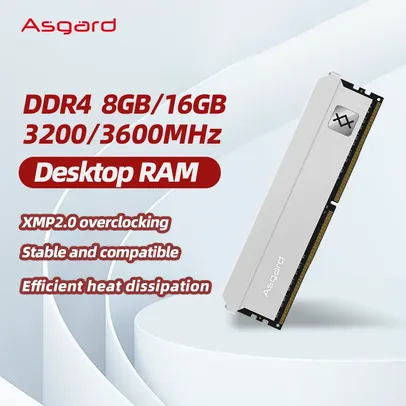 [GPay + Moedas no APP] 32GB Ram Asgard T3 32GB 2x16 3200mhz