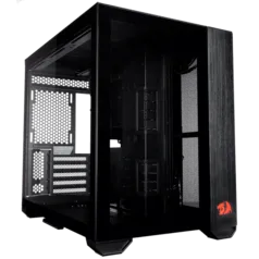 Gabinete Gamer Lian Li O11 Dynamic mini Redragon Edition, Mid Tower, Vidro Temperado, ATX, Black, Se