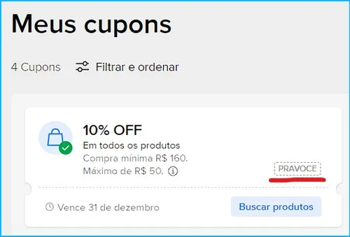 Imagem na descrição da promoção