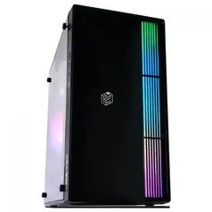 Gabinete Gamer Liketec Prime RGB, Mid Tower, Acrílico, M-ATX, Black, Sem Fonte, Sem Fan