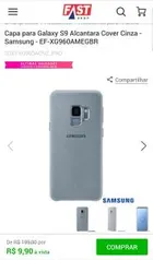 Capa para Galaxy S9 Alcantara Cover Cinza - Samsung - EF-XG960AMEGBR R$10