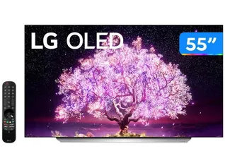 Smart TV 55” 4K UHD OLED LG OLED55C1 - 120Hz Wi-Fi e Bluetooth Alexa 4 HDMI 3 USB - TV 4K Ultra HD 