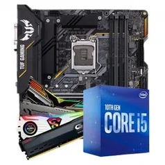 Kit Upgrade, Intel i5 10400F, ASUS TUF Gaming B460M-Plus, Memória DDR4 8GB | R$ 2.089