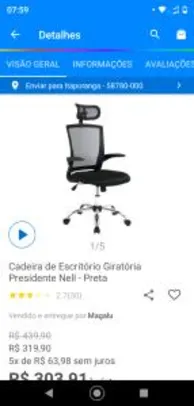 Cadeira presidente Nell