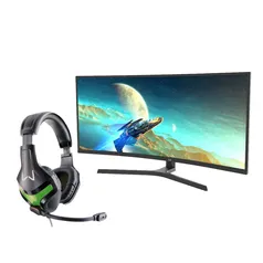 [AME] R$1829.75 Monitor Gamer Ultrawide Curvo 34” 165Hz WQHD e Headset Gamer P2