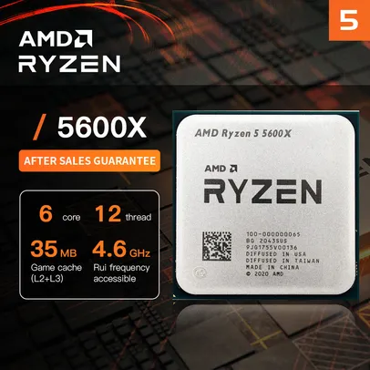 Processador Amd novo ryzen 5 5600x r5 5600x 