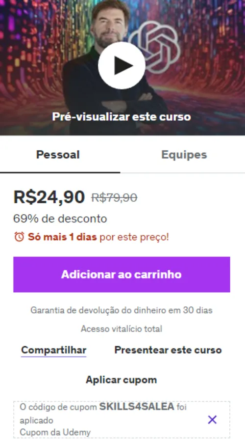 Imagem na descrição da promoção