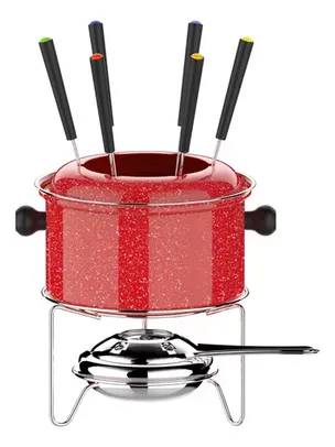 Aparelho Panela Fondue Inox 10 Peças Envio Imediato Com Nf