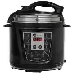 (AME SC R$182) Panela de Pressão Elétrica Vermelha 4L Fun Kitchen