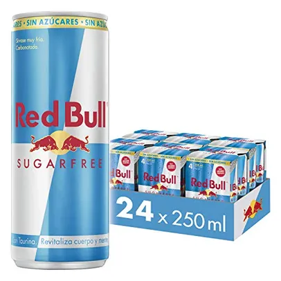 Energético Red Bull Energy Drink, Sem Açúcar 250ml (24 latas)