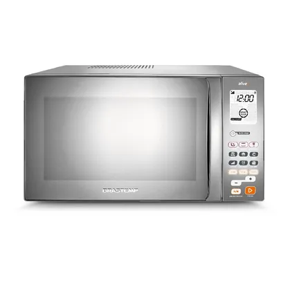 [Com Cash R$ 681] Micro-ondas Brastemp 38 Litros cor Inox Espelhado com Grill - BMJ38AR