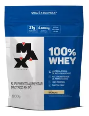 Whey Protein 100% Max Titanium  100% Baunilha - 900g