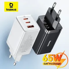 (1ª COMPRA) Carregador Baseus GaN5 Pro 65W 