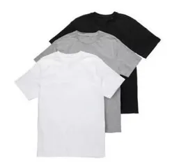 Kit com 3 Camisetas Básicas Masculina Algodão