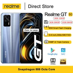 Realme gt 5g, 6.43, fhd, snapdragon 888, octa core, nfc, 4500mah, 64mp