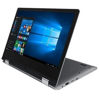 R$ 959,00 Notebook 2 em 1 Positivo Duo Q432A, Intel Celeron Quad Core, 4GB RAM, SSD 32 GB, Tela 11,6" LCD, Windows 10, 3601209