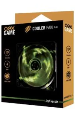 OEX F10 Cooler Fan 4 Leds, 12 V, 0.21 A, 42 CFM, 1000 RPM | R$21