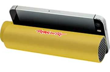 [AME SC R$4,49] Acessório Speaker/Powerbank Rock in Rio - Amarelo