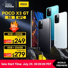 [LANÇAMENTO] POCO X3 GT 5G 8GB 128GB/256GB 5000mah NFC | R$1.281