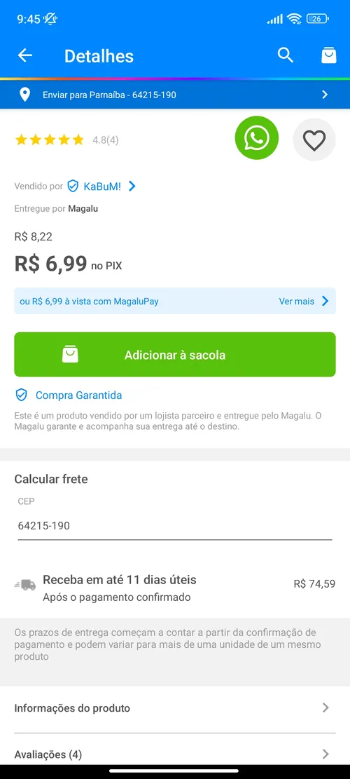 Imagen na descrição da promoção