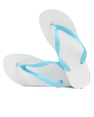 Chinelo Tiras Tradicional Havaianas - Azul Claro/Branco