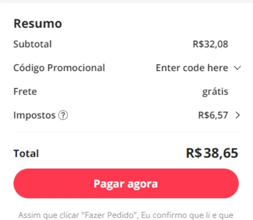 Imagem na descrição da promoção