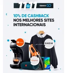 10% de cashback com EbanxGO no 11/11 [AliExpress, Shein, Shopee]