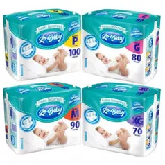 Kit Com 4 Pacotes Lo Baby P Com 400 Fraldas Atacado Barato | R$ 120